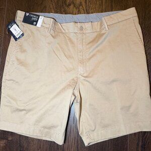 Cremieux Madison Relaxed Fit Khaki Shorts Men's Size 40 Waist 8" Inseam NWT
